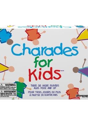 Pressman Charades for Kids - White Box, Colorful Artwork